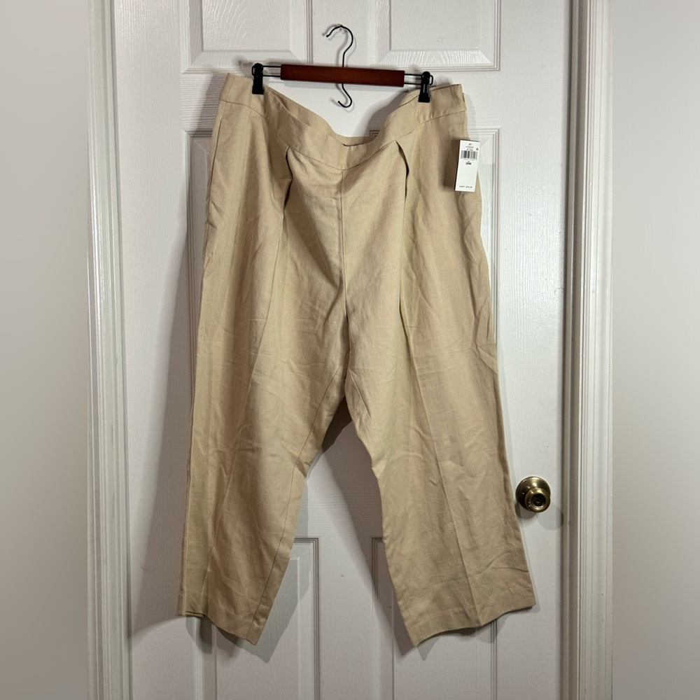 Lauren Ralph Lauren Plus Black Label Chic Cream Pants Size 20W